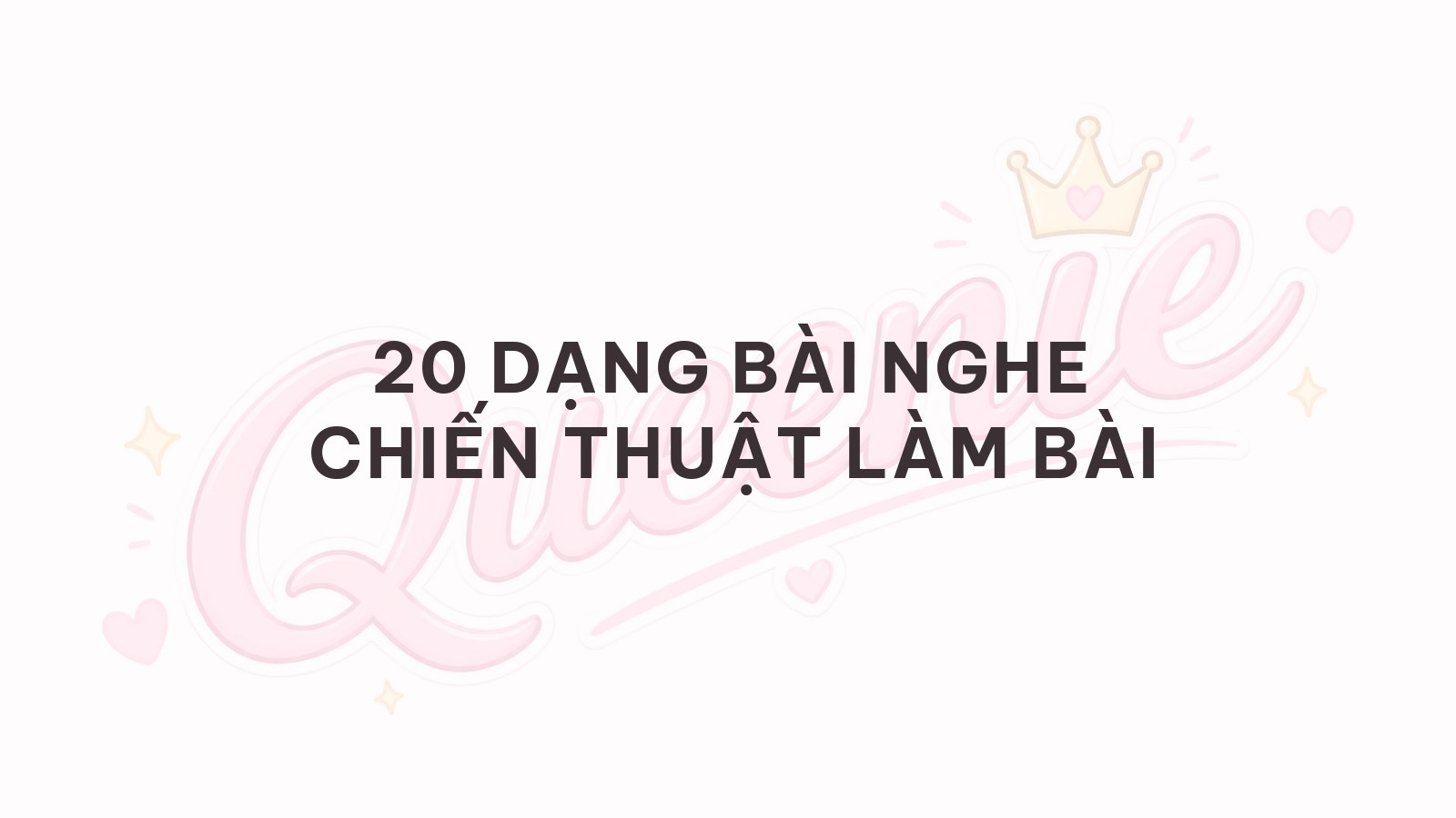 Banner bài viết — Tổng kết dạng nghe TOPIK II